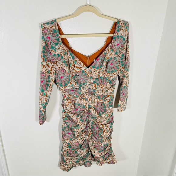 Veronica Beard Lozano Floral Silk Crepe Mini Dress - Picture 5 of 9